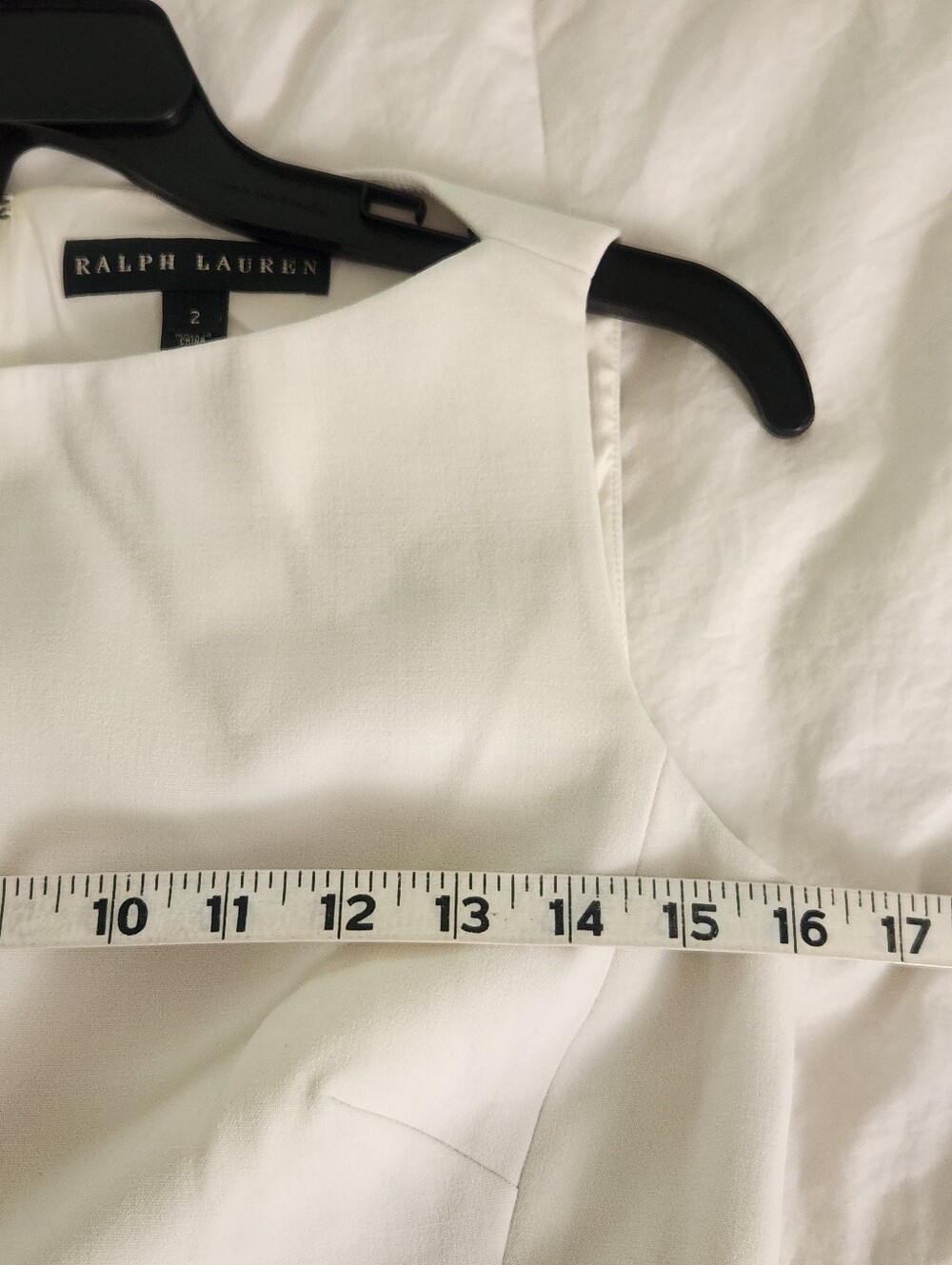Ralph Lauren Black Label Wool Shift Dress White Ivory Size 2 - Picture 7 of 10
